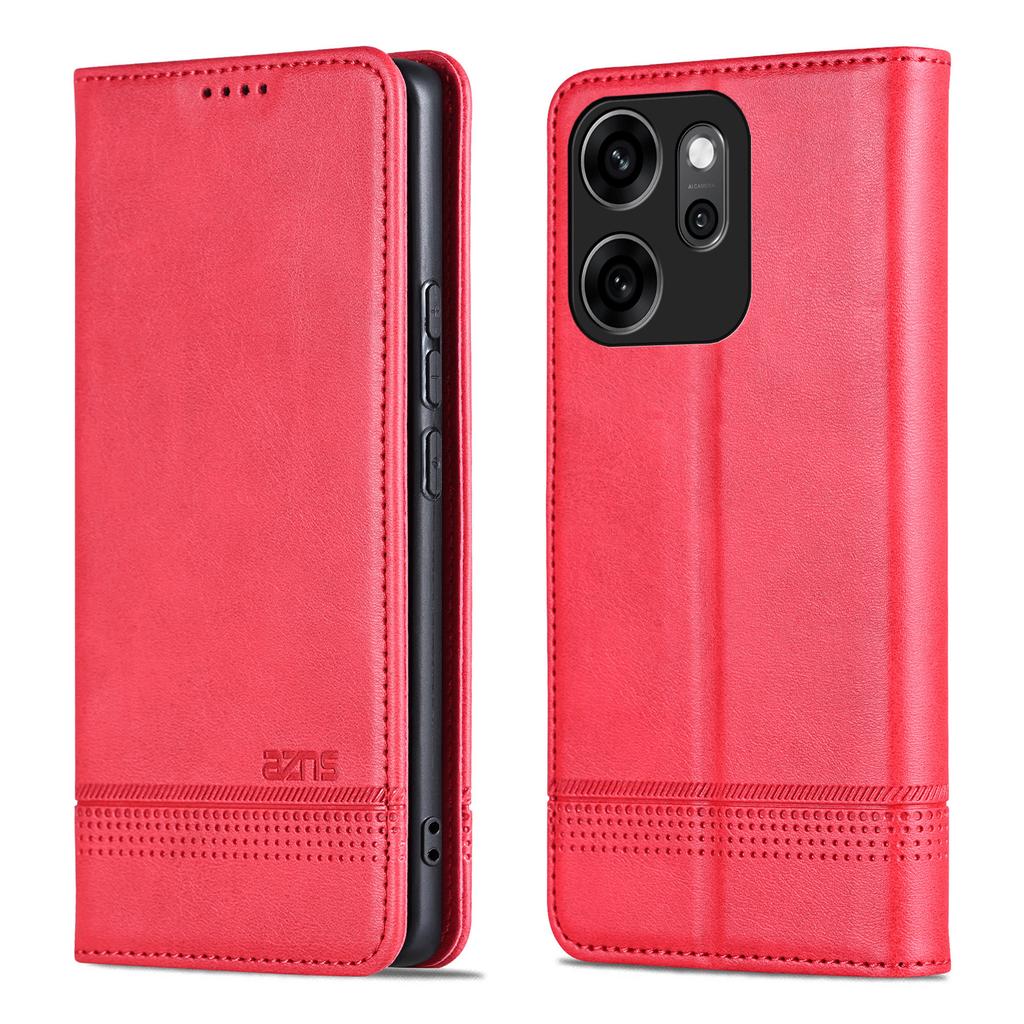 AZNS For Oppo Reno14 F 5G Case Cowhide Texture PU Leather Wallet Phone Cover