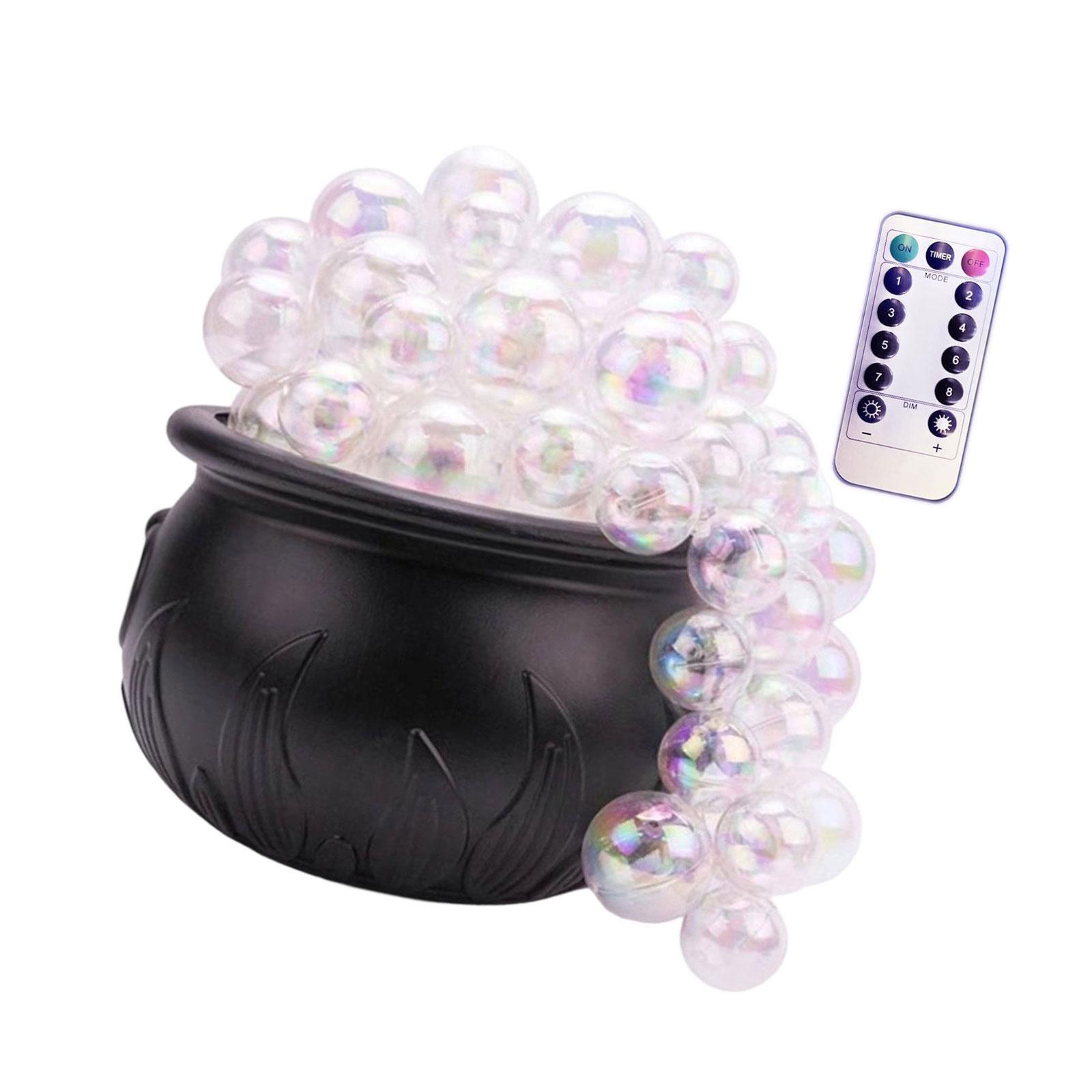 

Хэллоуин Ведьминский Котел Ведро для Пузырей Декор с 8 Режимами Подсветки Пульт Дистанционного Управления Для Жуткого Украшения Вечеринки L