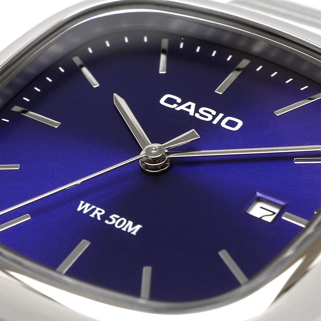 Casio Standard Analog Watch Navy Silver Metal Band Overseas Model Women's LTP-B166D-2AV