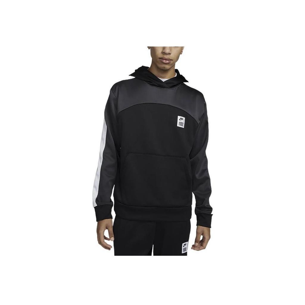 Nike Logo Print Pullover Hoodie With Long Sleeves Men Hoodie Black DQ5837-010