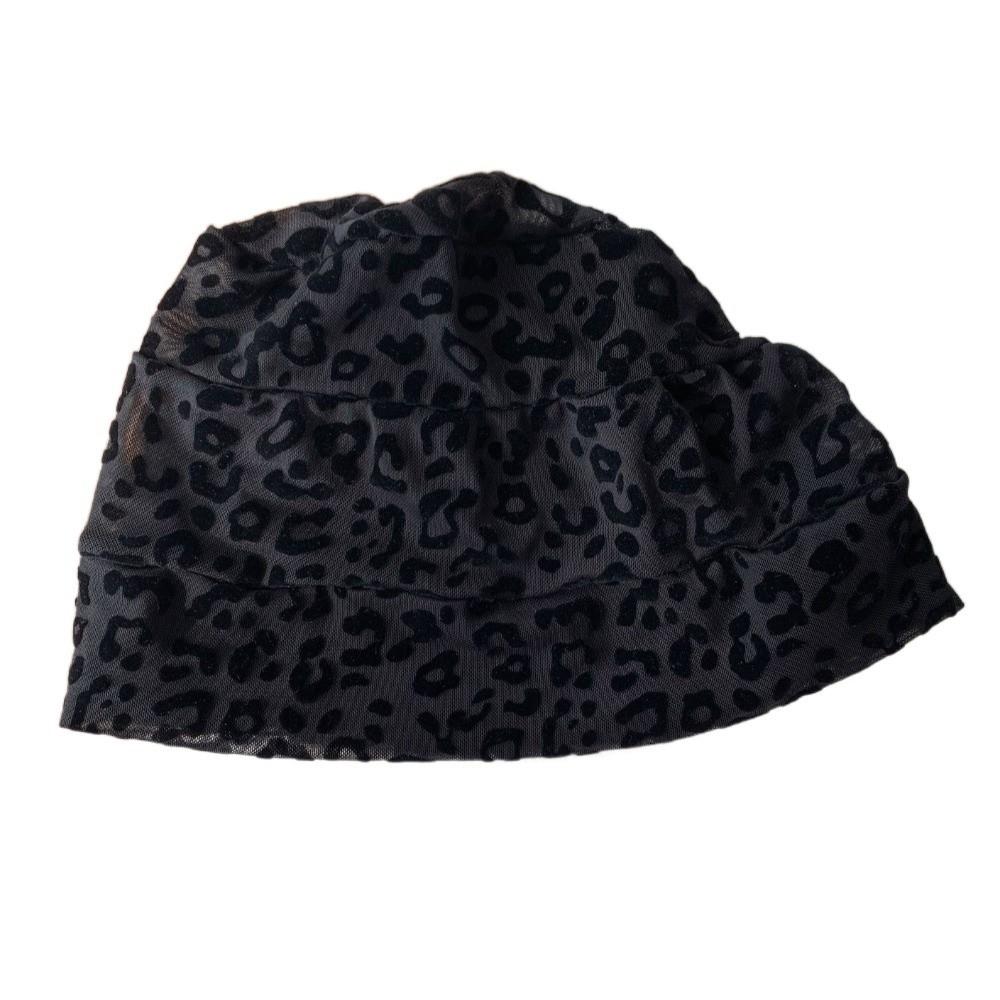 American Style Y2k Baggy Cap Stacking Leopard Beanies Cap Trendy Pullover Hats  Women