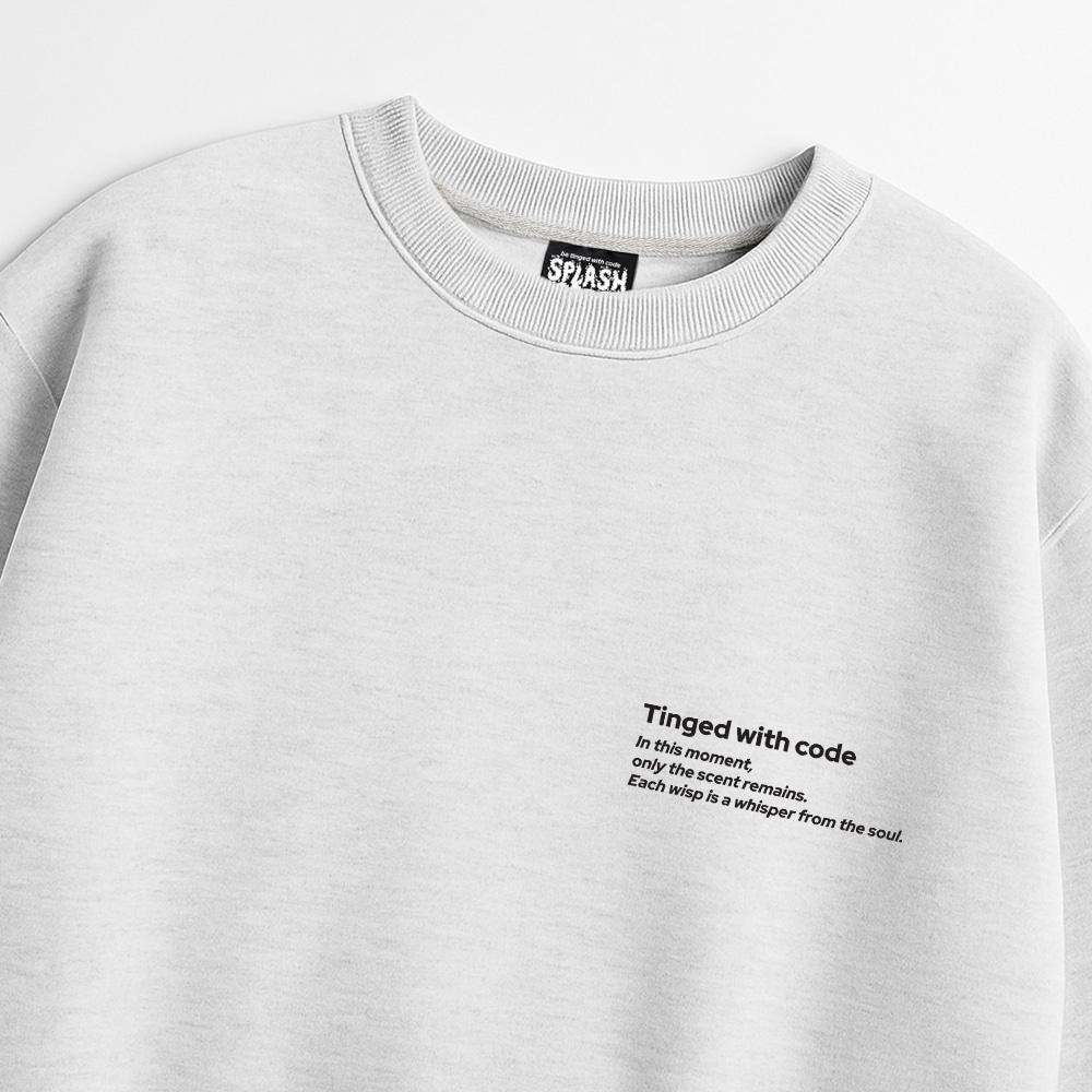 Seupeullaesikodeu Heavy Crew Neck Sweatshirt Melange White - Incense