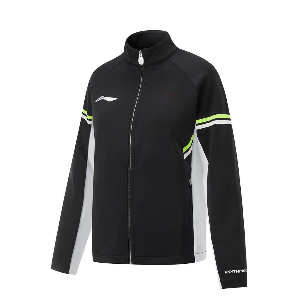 Li Ning Table Tennis Series Long Sleeve Stand Collar Jacket Women Jacket Black AWDV274-1