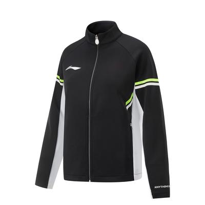 Li Ning Table Tennis Series Long Sleeve Stand Collar Jacket Women Jacket Black AWDV274-1