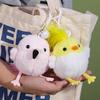 Non-Toxic 1Pc Cute Chirping Bird Parrot Shake And Make Sound Plush Toy With Keychain Bell Flamingo Backpack Pendant Decor Christmas Gift