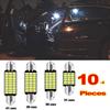 2/10pcs White Super Bright Car LED Bulb 31mm 36mm 39mm 41mm LED CANBUS Car Interior Reading Dome Lamp Auto License Light 12V