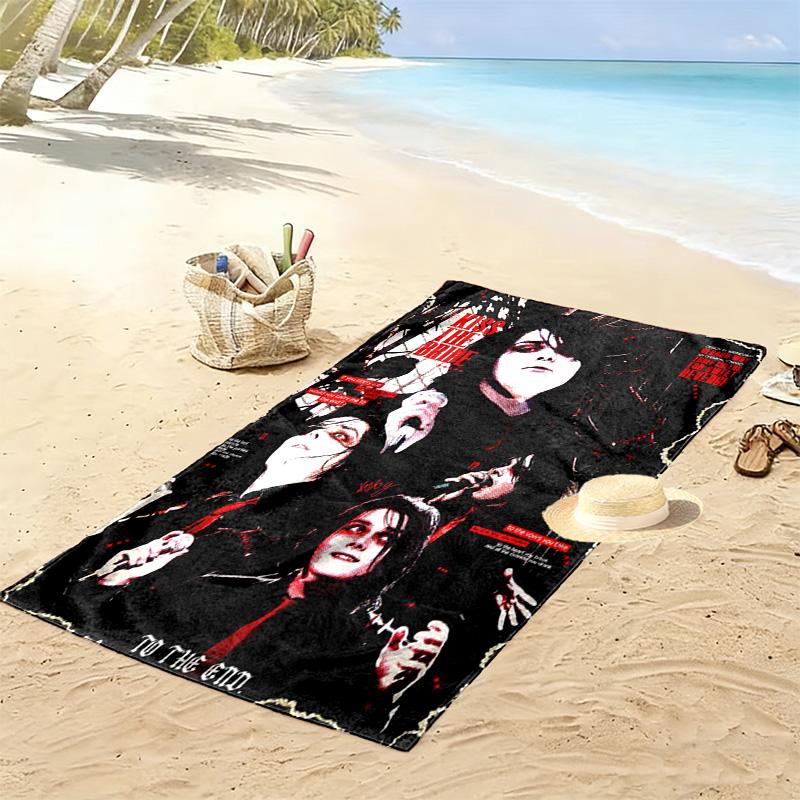 My Chemical Romance Print Beach Towel, Large Soft Quick Dry Towel for Beach Camping Swimming