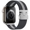 Nylon Watch Band for Apple Watch Ultra 3 2 1 49mm/Series 11 10 46mm/9 8 7 45mm/SE3 SE2 SE 6 5 4 44mm/3 2 1 42mm Stripe Design Parachute Buckle Strap