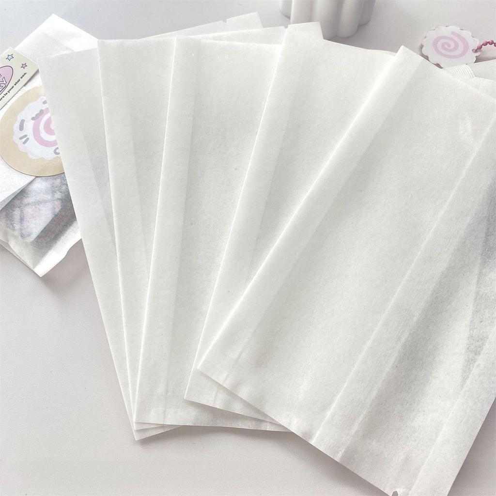 Vysoce kvalitní bílý bavlněný papírový sáček s matným průsvitným obalem na fotokarty idolů - Samolepicí a přenosný