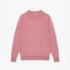 Lambda Men Merino Wool Golf Knit Polo Long Sleeve Shirt Vintage Rose 52465