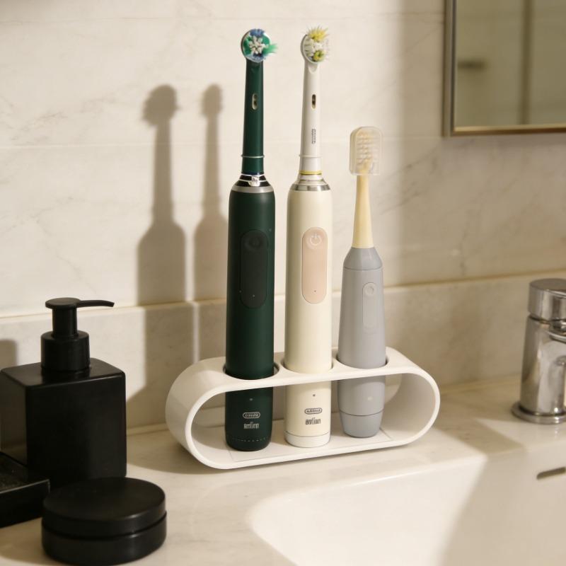 Electric Toothbrush Holder for Bathroom Use, Large Capacity Design To Store 3 Toothbrushes and Keep Space Tidy