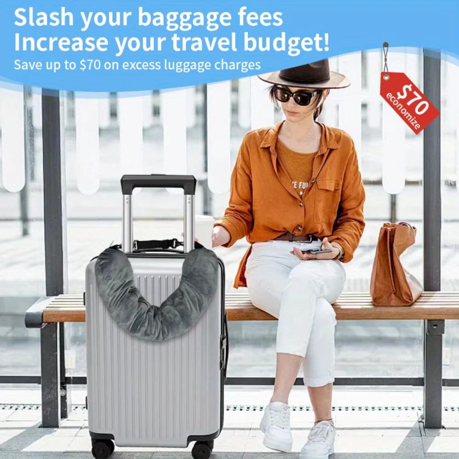 

Travel Pillow With Storage Pouch, Adjustable Polyester Neck Support, Comfortable & Lightweight One Size