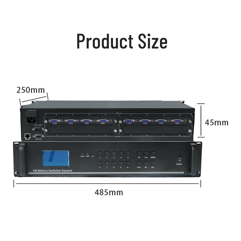 Yeren Modular VGA Matrix Switcher with Audio Sync