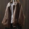 Leather Coat for Women Thickened Plush Autumn Winter Oversize Loose Casual Cotton Jacket