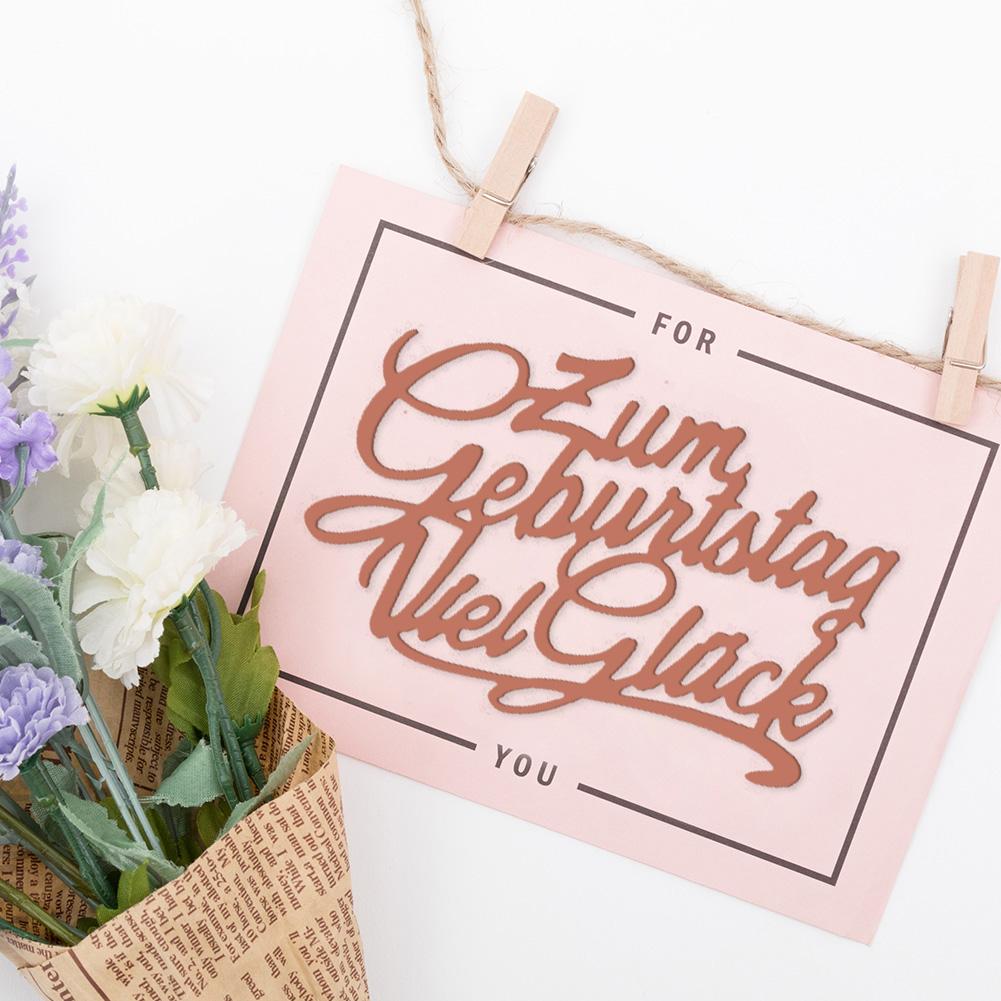 Buy Paper Card Embossing German Words Metal Cutting Dies Stencils DIY