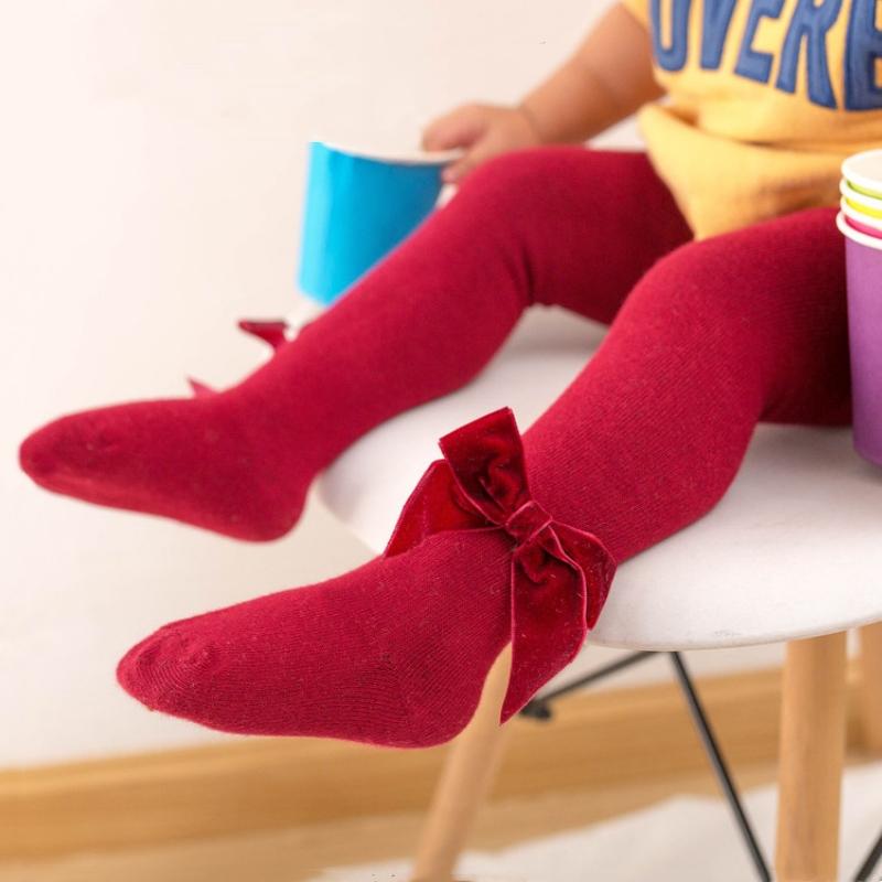 Girls Stocking Spring Autumn Tight For Toddler Baby Infant Tights Babies Pantyhose Bows For Baby Girl Legging Tights