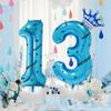 40 Inch Blue Foil Balloon Number 23,Crown 23th Birthday Party Decorative Balloons,Number Large Numbers Balloon 23,Girls Boys 23th Birthday Decoration