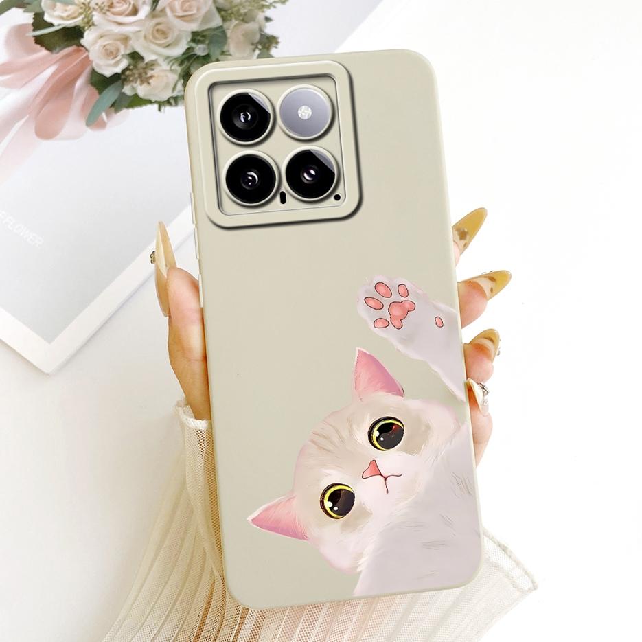 For Xiaomi Mi 14 Pro Case Cute Rabbit Cartoon Cover Shockproof Soft TPU Phone Case For Xiaomi 14 Pro Mi14 Pro 5G Back Cover Bags