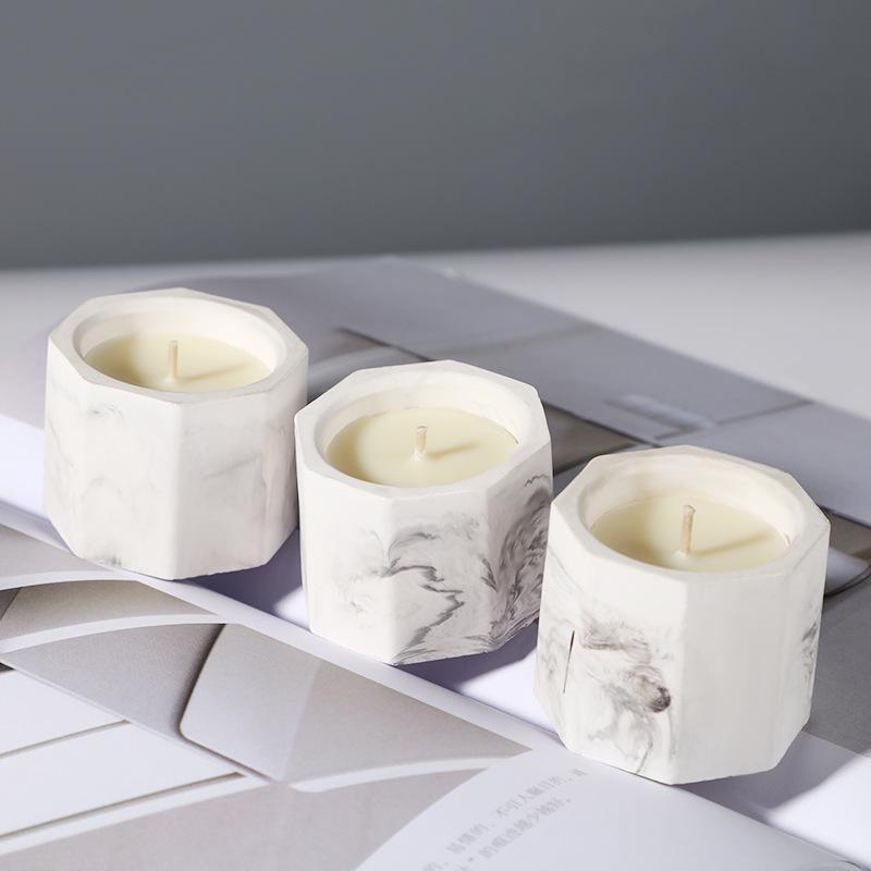 Handmade Plaster Cup Soy Wax Scented Candle Diy Creative Scented Candle Souvenir