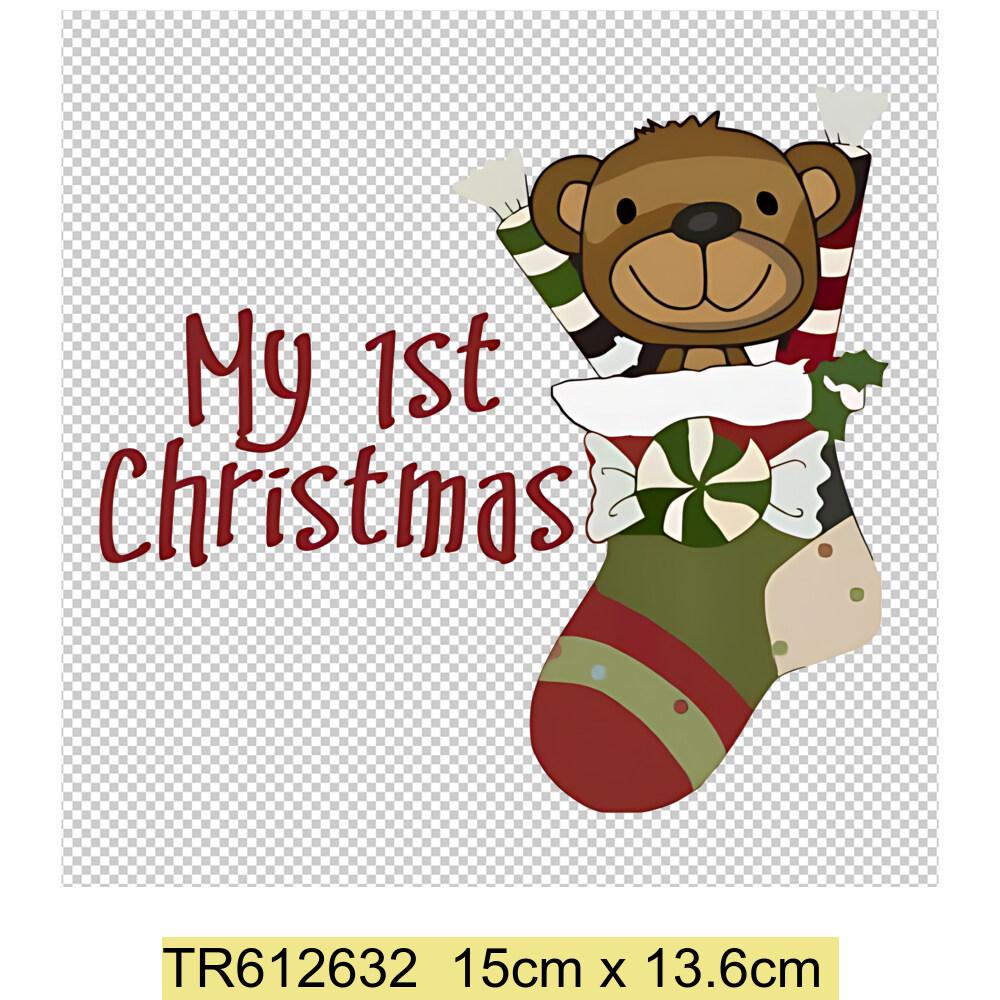 Mein Erstes Weihnachten Wärmeübertragungsaufkleber Weihnachten Thema Aufnäher für Nähzubehör DIY Kleidung Aufkleber Aufnäher