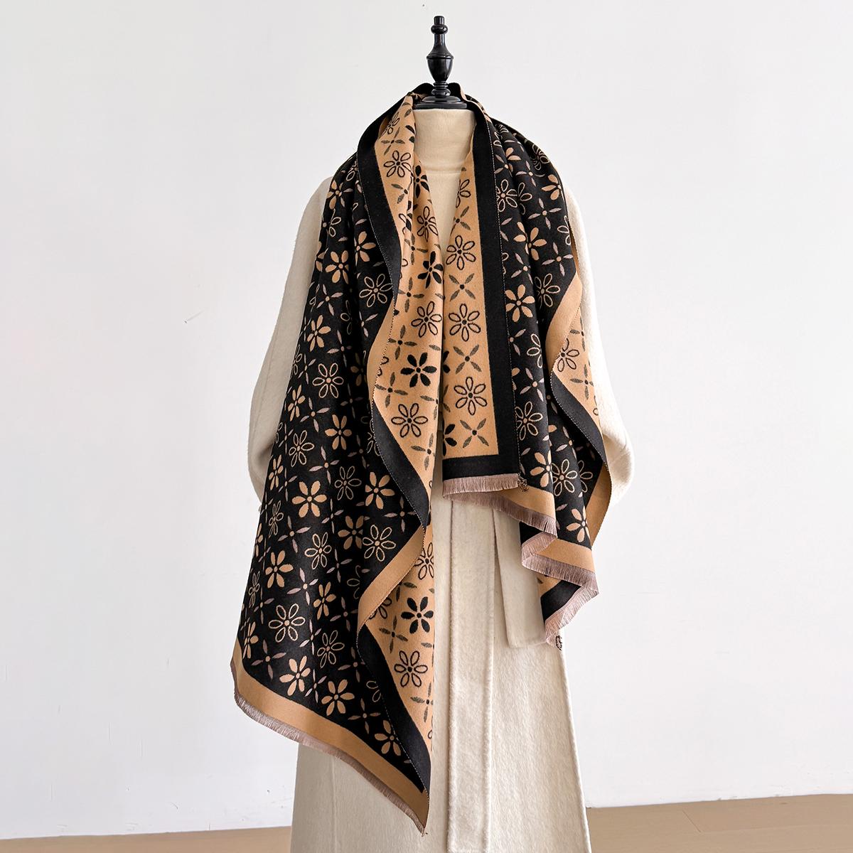 

New Women s Autumn and Winter Trend Imitation Cashmere Scarves Female Thermal Air Conditioner Shawl Long Scarf