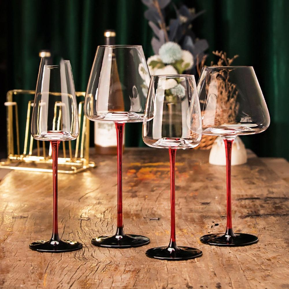 2pcs Hand-blown Champagne Goblet European Style Red Wine Cup Bar Tool Crystal Red Wine Glasses  Gift