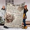 1pc Unconditional Love Letter Outdoor Blanket - Lightweight Flannel Throw For Travel, Camping, Livingroom, Couch, Chair Yy251114213