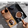 2-IN-1 Espresso-Stopfstation und abnehmbarer Abklopfbehälter 51-54/58 mm Kaffeestation Naturholz