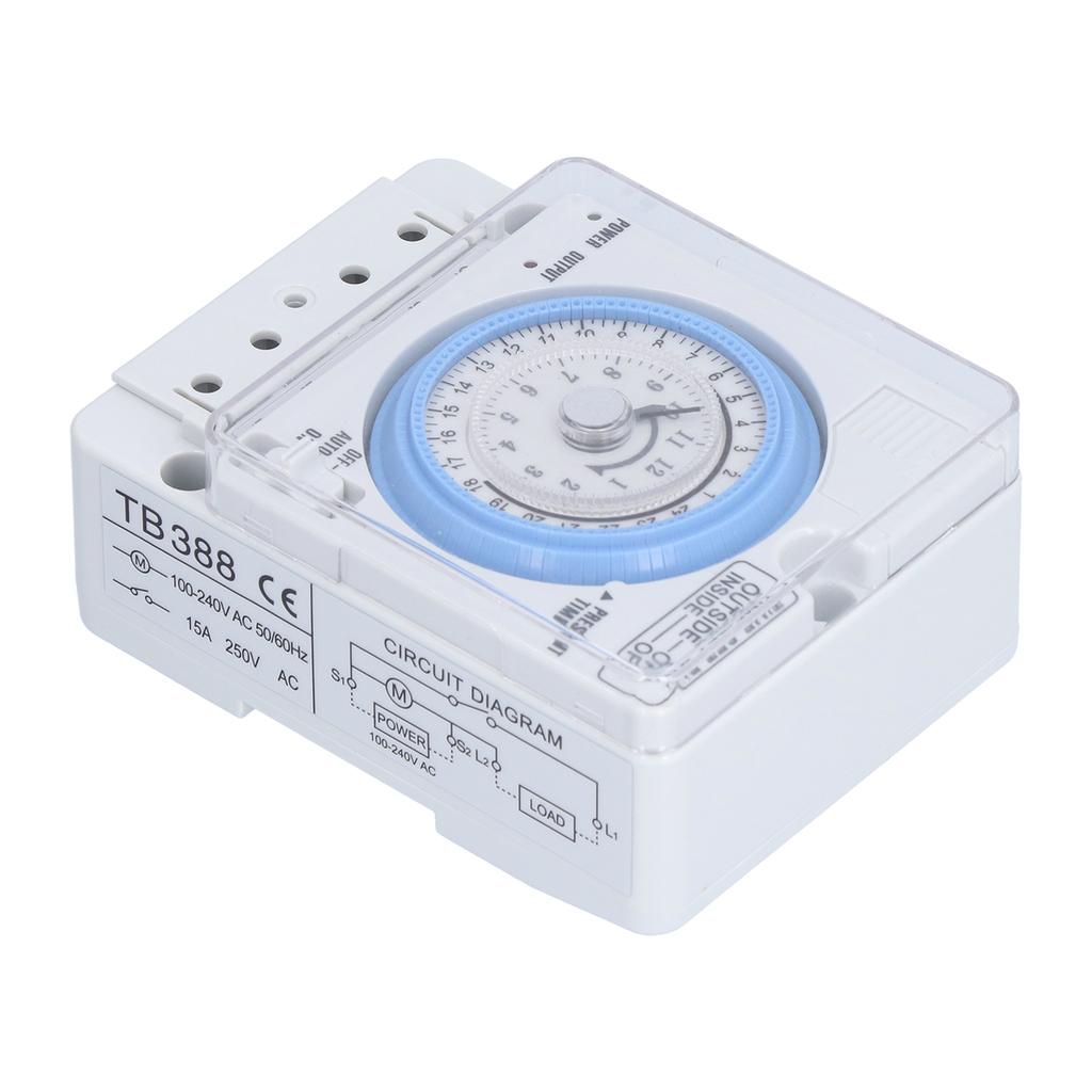 Timer Switch Mechanical Meter Dial Time Controller Din Rail Industrial Control Device 100‑240V