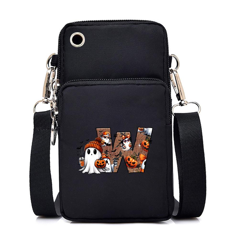 Halloween cute little ghost 26 letter messenger bag multi-function go out portable mobile phone bag