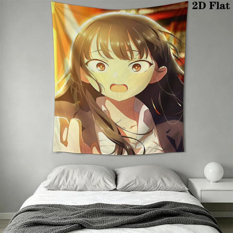 The dangerous thing in my heart Wall Tapestry Aesthetic Wall Hanging Printed Fabric Blanket Decorative Tapestries for Bedroom Living Room Home Decor