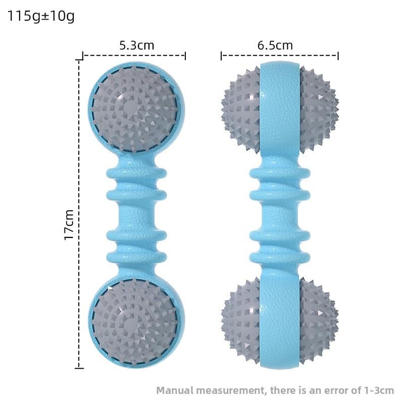 Pet Toys That Are Tough To Chew and Can Relieve Boredom, Barbell Shaped Dog Toys, Pet Self-entertaining and Sound-making Toy Balls