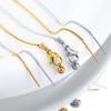 0.9mm/1.2mm Stainless Steel Needle Universal Necklace O Chain Round Snake Necklace Beaded Lanyard Clavicle Chain