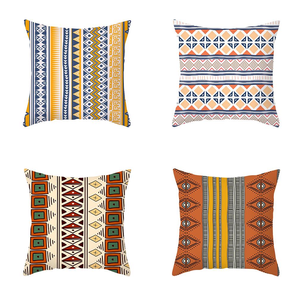 Geometric Pillow Abstract Stripe Cushion Cover Ethnic Style Office Sofa Pillowcase Home Decor Pillowcase