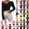 Women's And Winter Long Sleeve V-Neck Knitted Sweater Tight Color Button Knitted Cardigan Top
