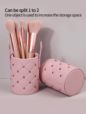 High Appearance Level Makeup Brush Storage Bucket Dust Brow Pencil Bucket Beauty Brush Container Dresser Makeup Brush Storage
