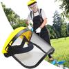 Face Shield Garden Grass Trimmer Safety Helmet Hat With Full Face Mesh Splash Proof Face Screen Safety Protective Mask