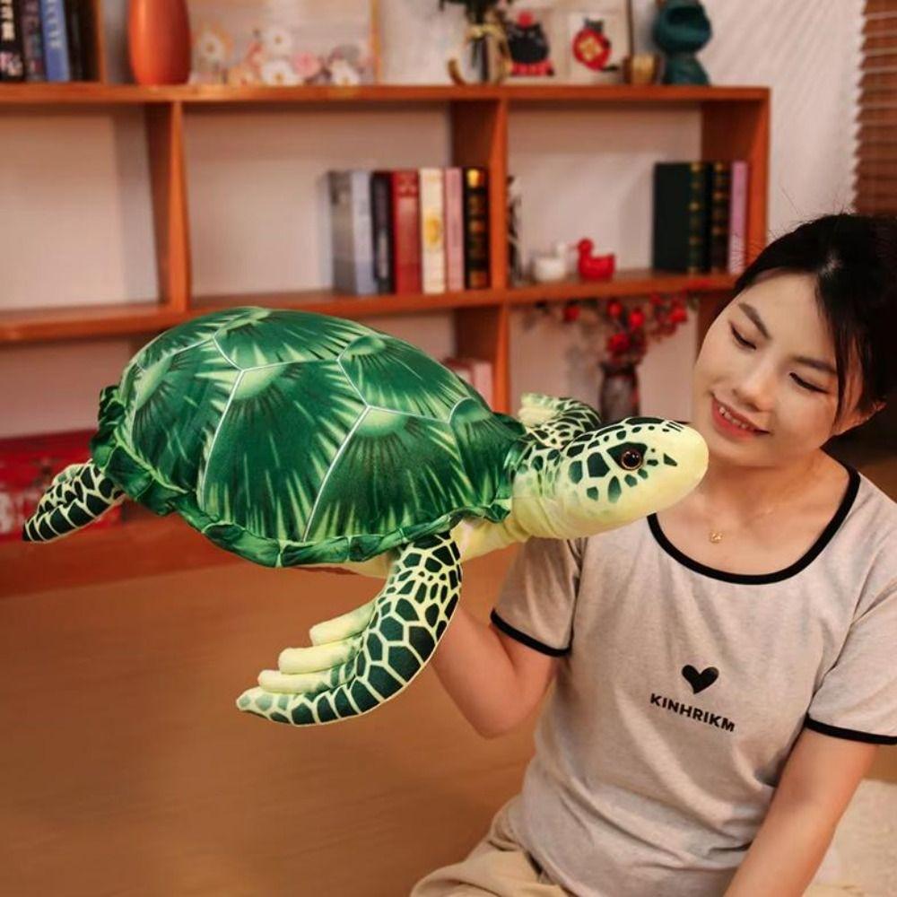 Soft Material Simulated Turtle Hug Pillow Cute Design Prone Cartoon Animals Office Decor
