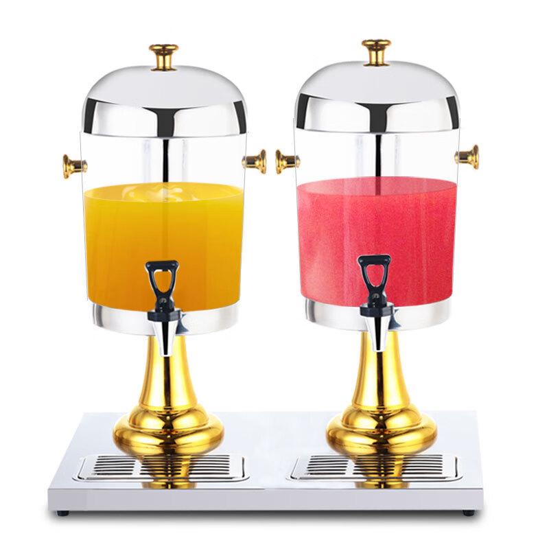 Meishangyuan 8L Single Head Glass Juice Dispenser with Gold Faucet