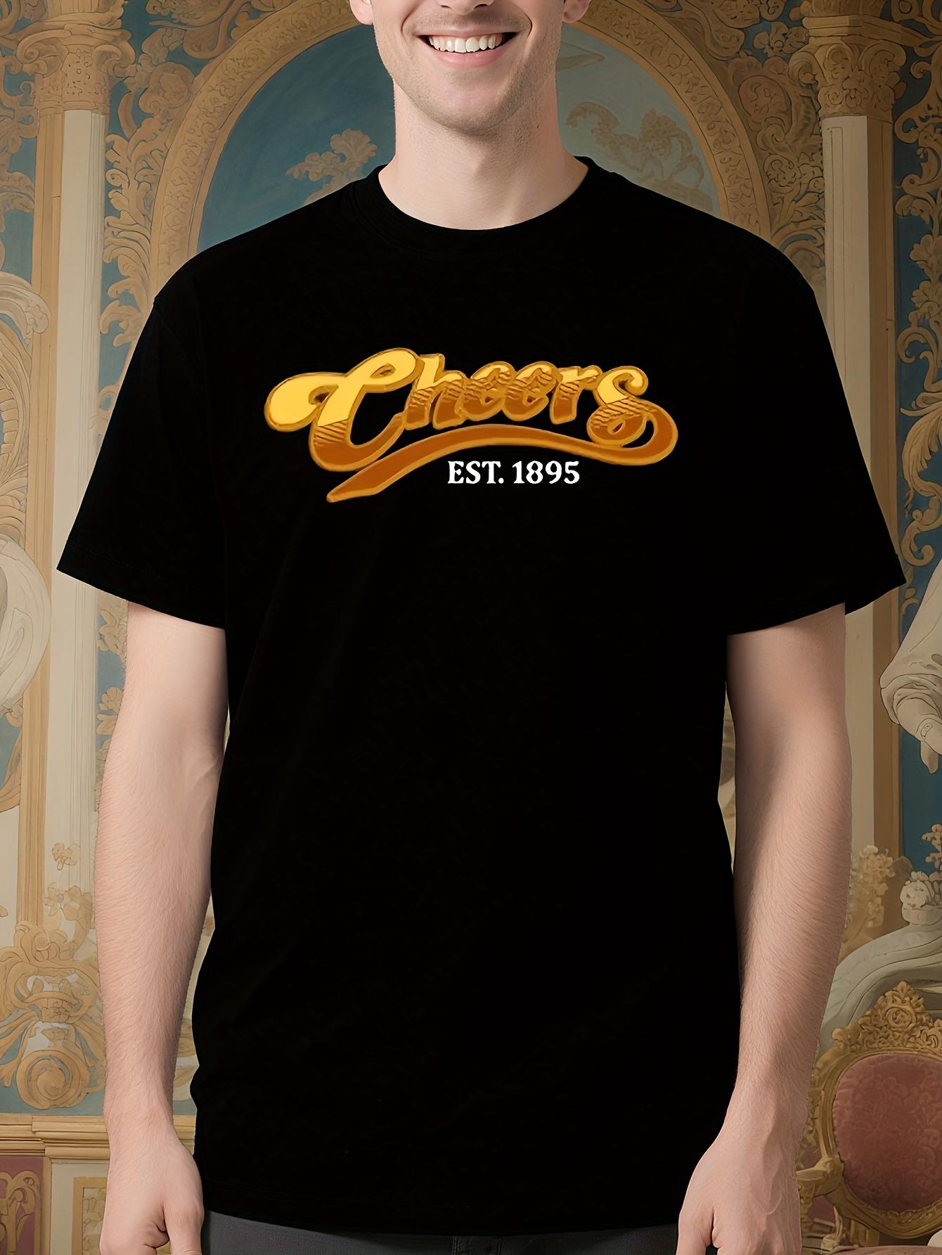 Vintage Cheers Est. 1895 Graphic Tshirt - Retro Bar Decor... S