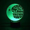 Neue LED 7 Farben wechselnde 3D-Nachtlicht-Tischlampe, USB-Lampe, Acryl, Mondnacht-Design