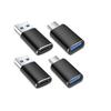 4 Pack USB To USB C OTG Adapter 2Pack Type C Female To A Male Charger Converter 2Pack USB C Male To USB 3.0 Female Adapter 3