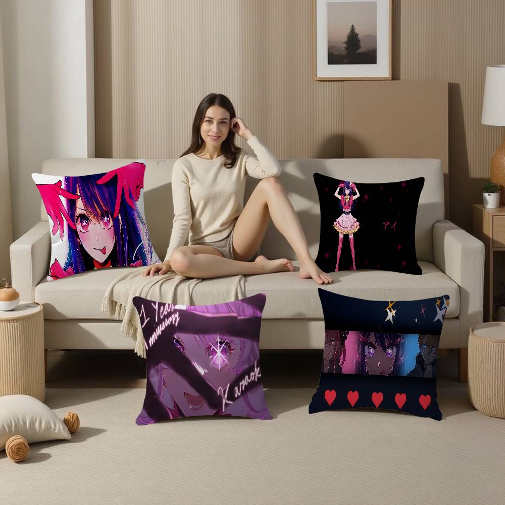 Anime O-Oshi N-No Ko Kissen Anime Kissen Sofa Bett Kopfkissenbezug Kissenbezug 45x45 cm Mode