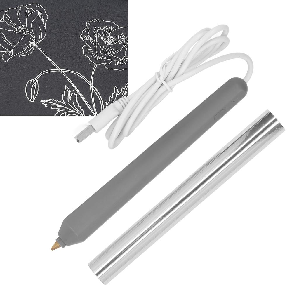 Hot Foil Pen USB Heat Foil Stamping Embossing Pen ABS Crafting Tool for Drawing Writing