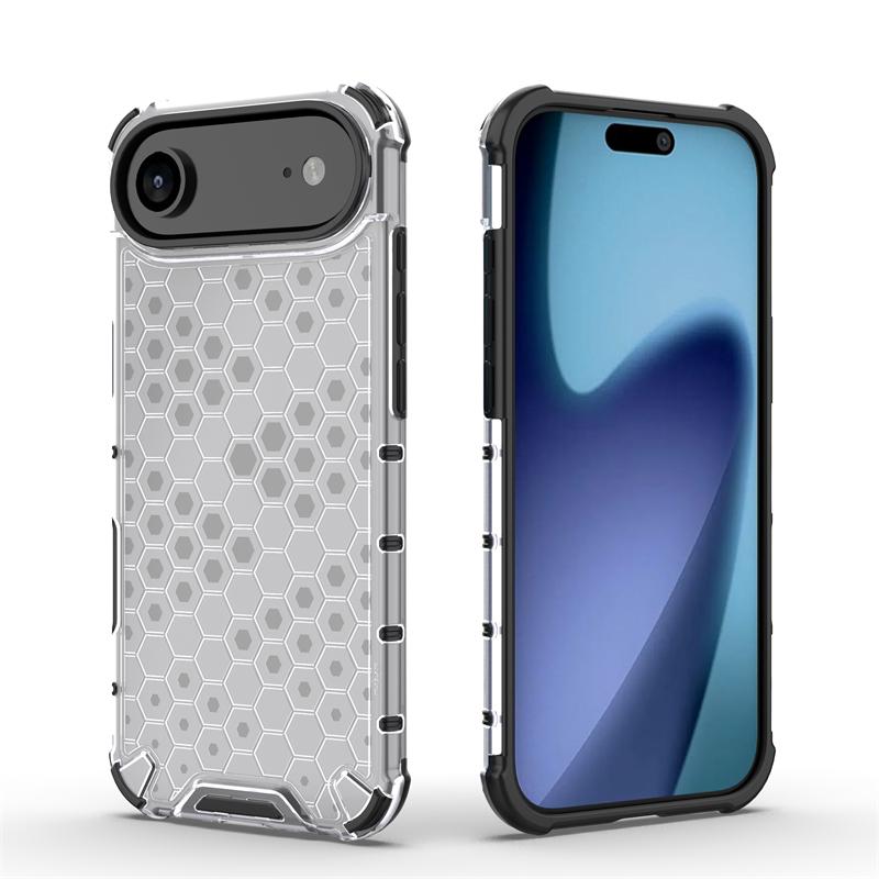 Transparent Phone Case For iPhone 17 Air Max Anti-knock Honeycomb Armor Back Case iPhone 17 Pro Max Cover For iPhone 17 Air Case