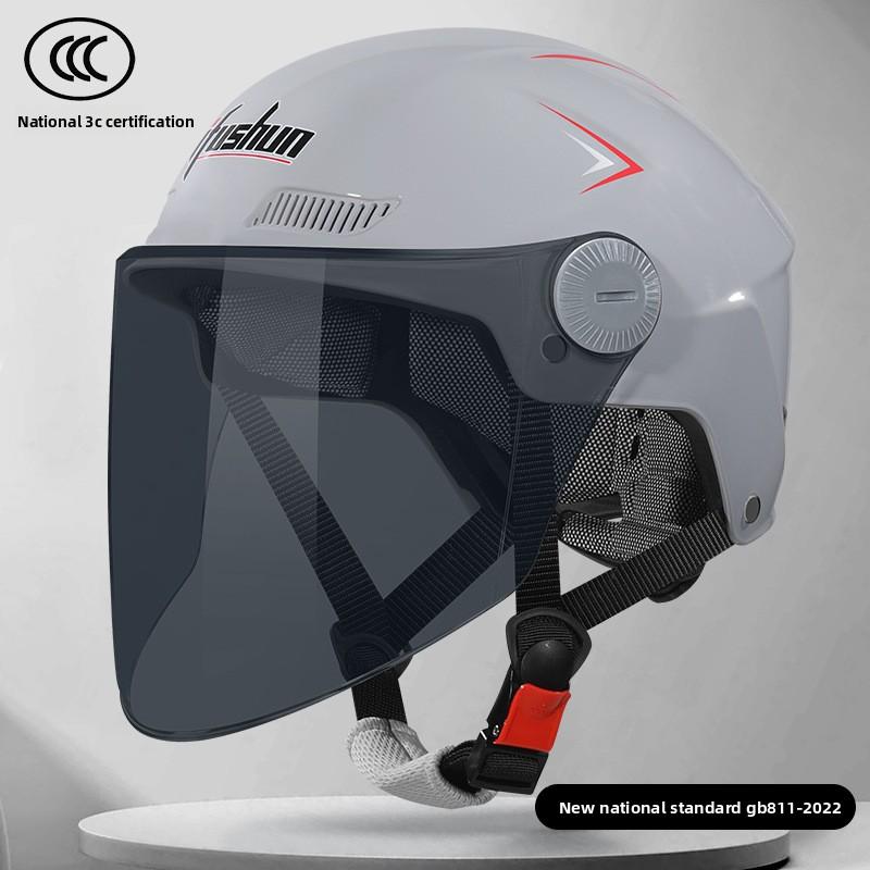 Electric Car Helmet 3c Certified Men and Women Summer Sunscreen Sunshade Breathable Half Helmet Battery Motorcycle Hard Hat