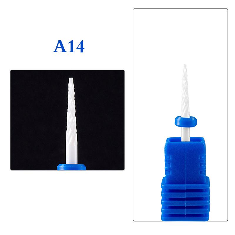 1ks keramických wolframových vrtáků na nehty Pilník pro elektrický stroj na manikúru