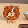 Elegant Solid Wood Clock Small Size and Cartoon Designing For Quiet Home Decoration Quiet Mechanism