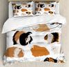 Set Copripiumino Carino Porcellino d'India Cartone Animato Animale Poliestere Biancheria da Letto per Bambini e Bambine Rosso Fragola Frutta Copripiumino Matrimoniale King