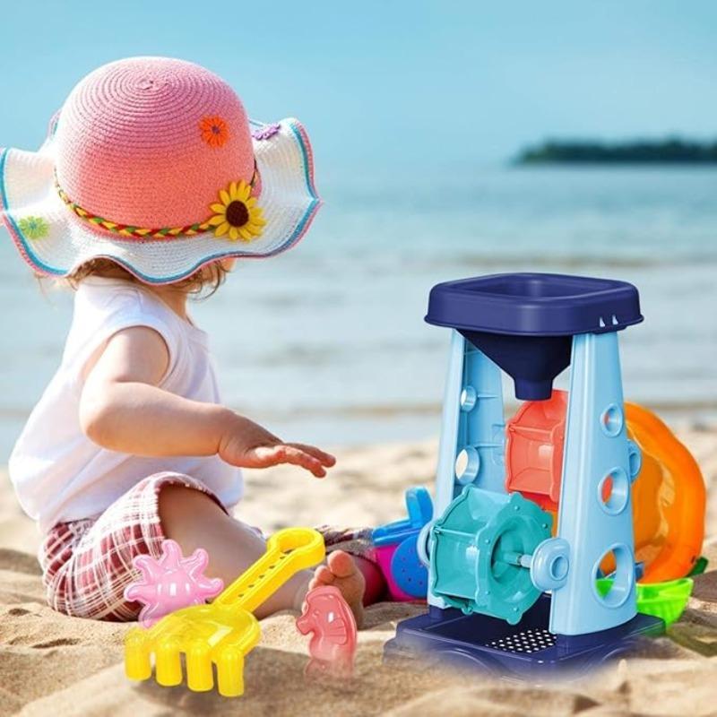 Kids Beach Sand Toy Set Sand Bucket Shovel Rake Sieve Watering Can Outdoor Sandpit Play Tools Summer Sand Toys for Toddlers